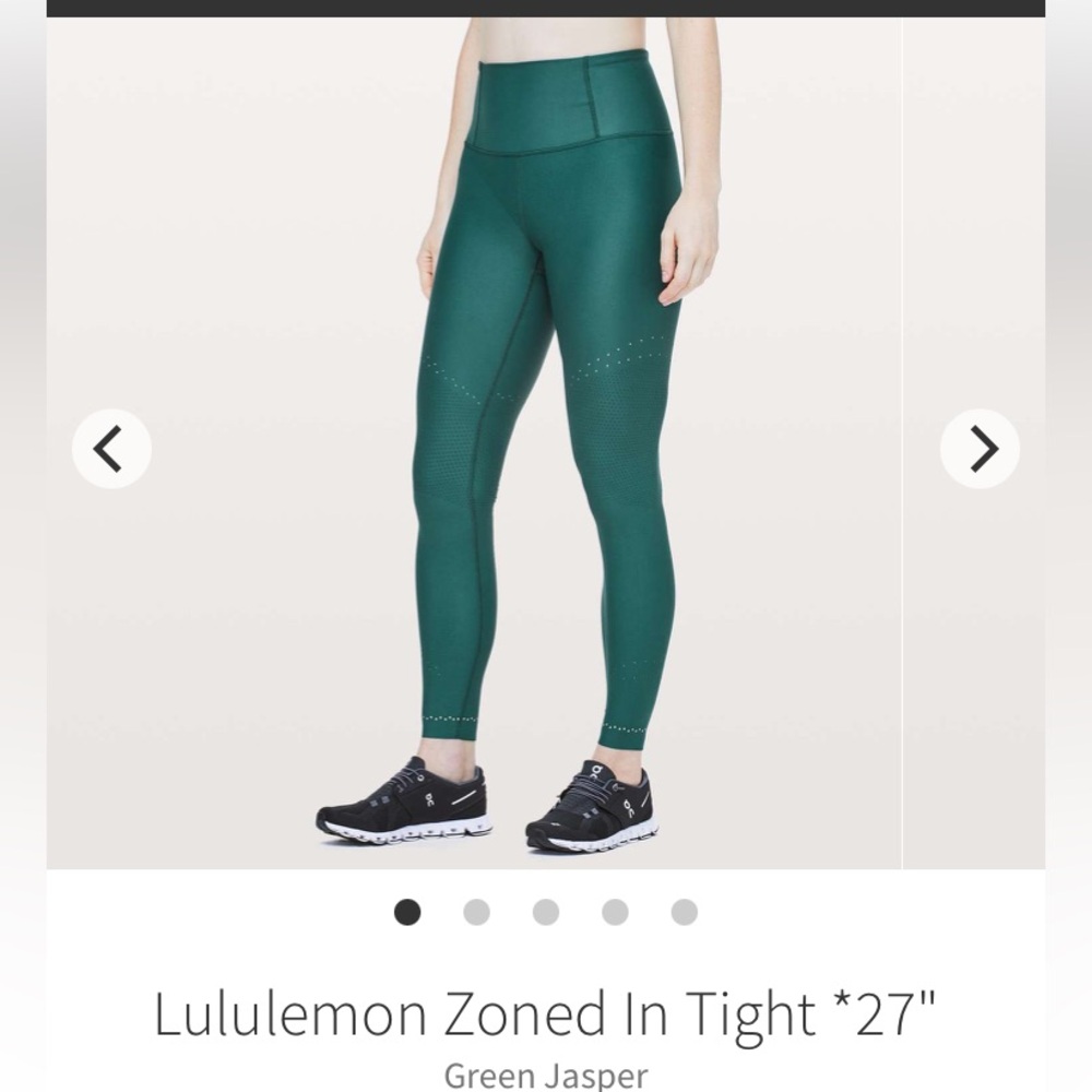 Lululemon Green Jasper Zoned In Tight Leggings green jasper sz 6